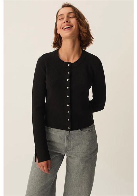 Des Petits Hauts Clark Noir Cotton-Blend Cardigan Des Petits Hauts |  | 1H250015NOIR